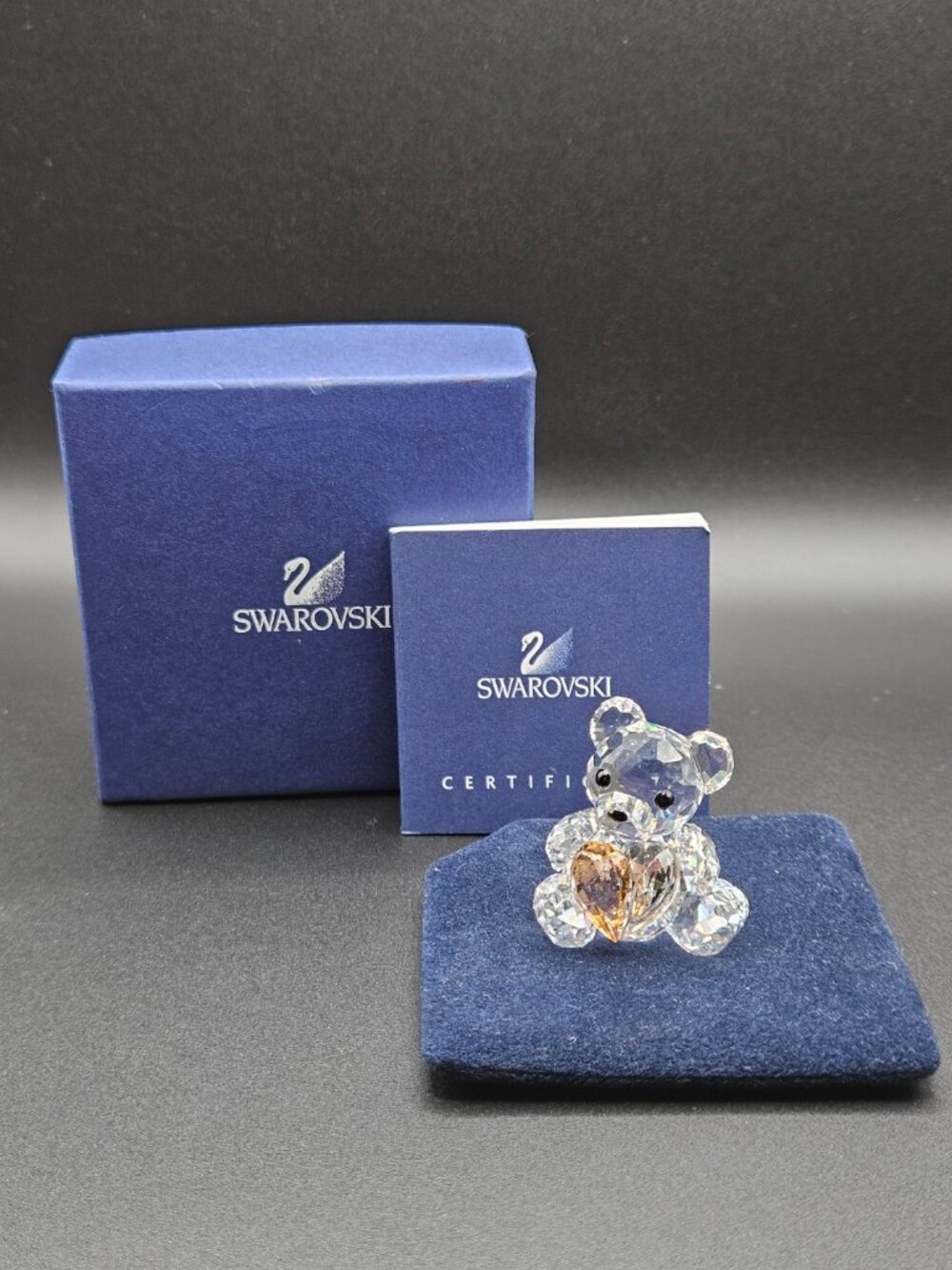 Swarovski Kris Bear A Heart For You 958449 Crystal Golden Heart Box COA